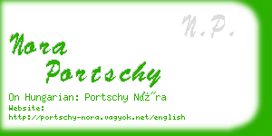 nora portschy business card